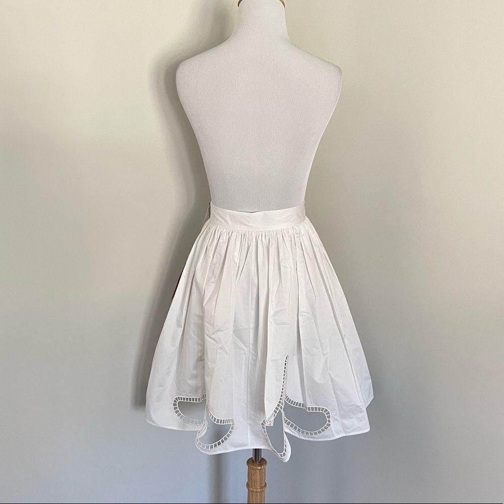Christopher Kane White Embroidered cut out skirt
